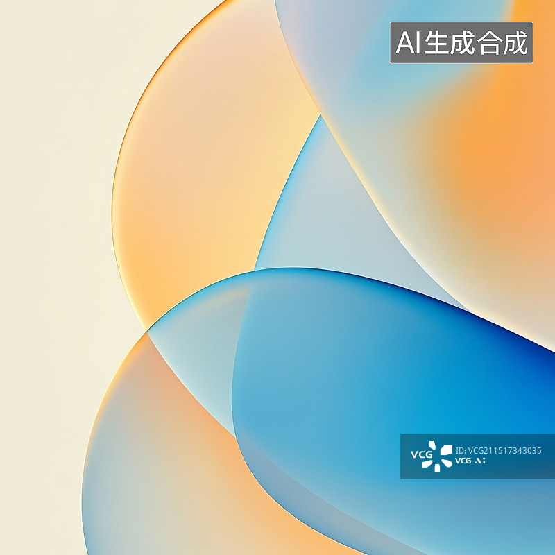 【AI数字艺术】橘蓝色抽象背景素材图片素材