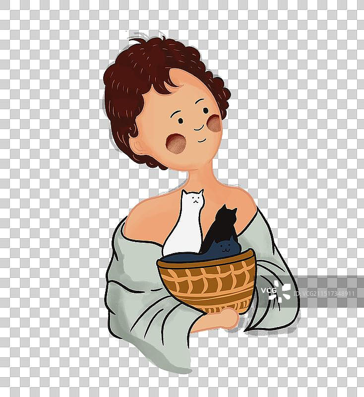 名画Q版图片素材