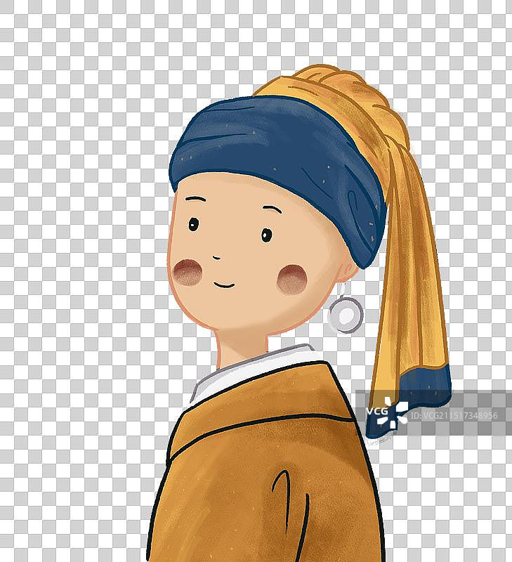 名画Q版图片素材