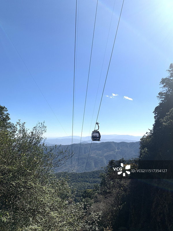 鸡足山缆车图片素材