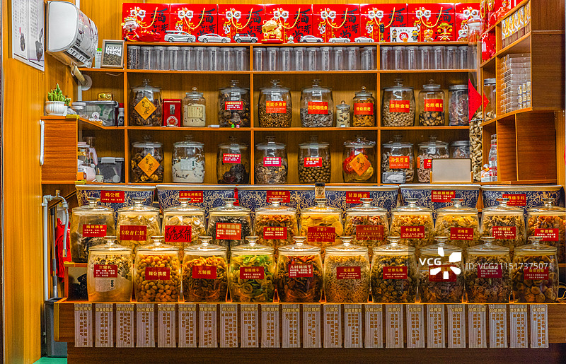 广东佛山街头干货店广东特产图片素材