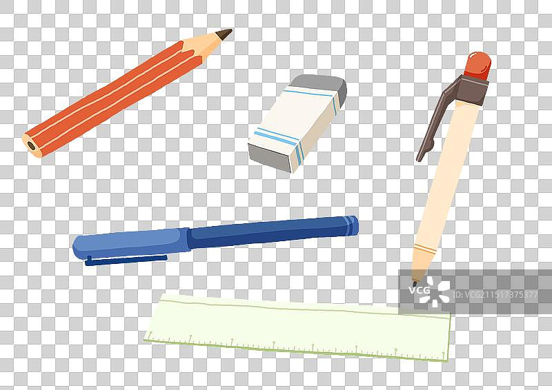 学生学习文具手绘图标标志图片素材