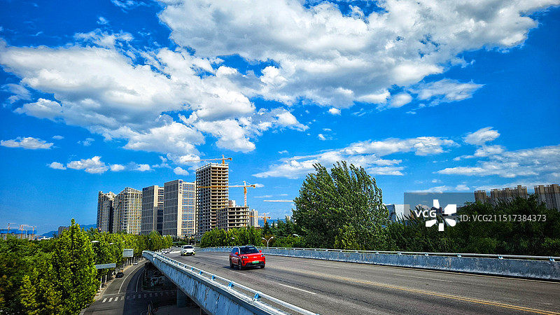 西安港务区城市风光图片素材