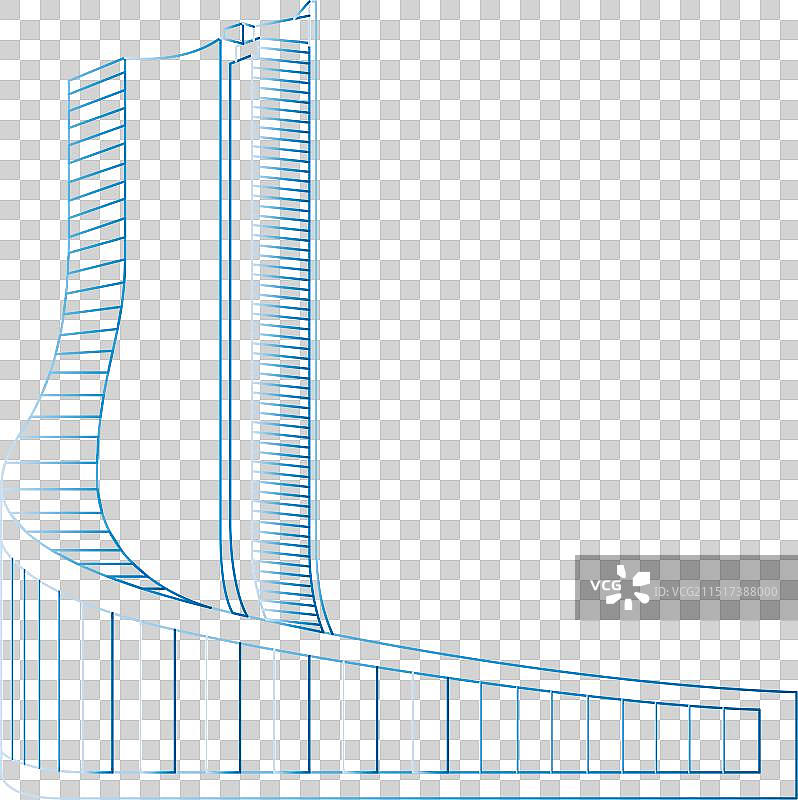 安徽电视台地标建筑插画元素图片素材