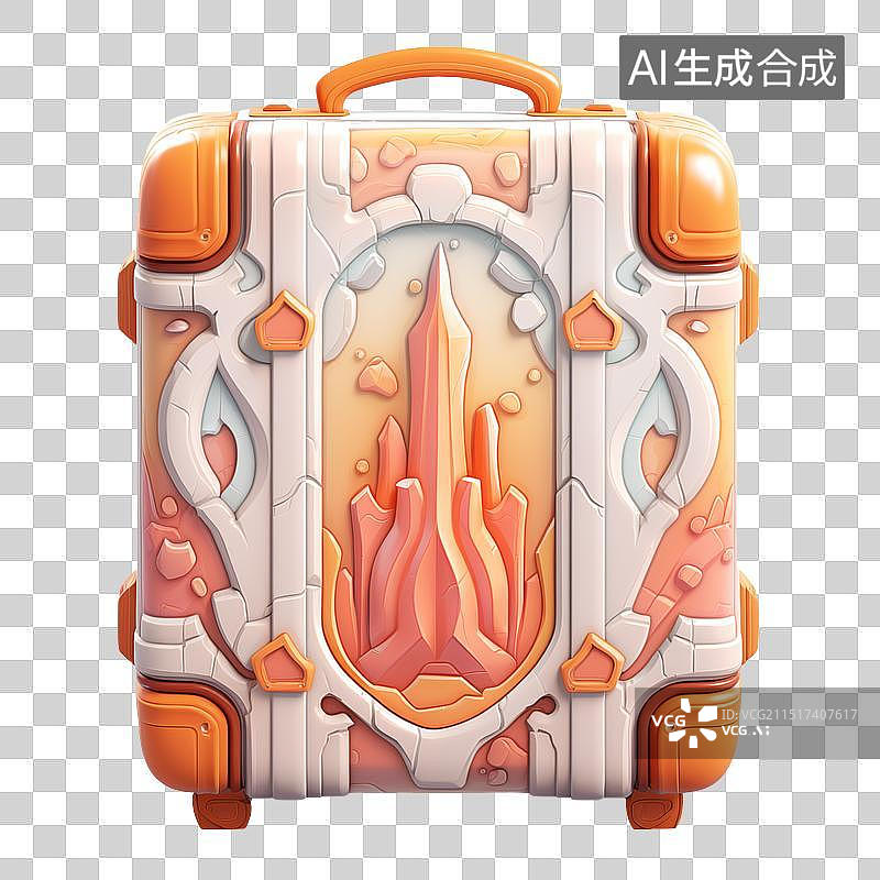 【AI数字艺术】一个拉杆行李箱3D素材图片素材