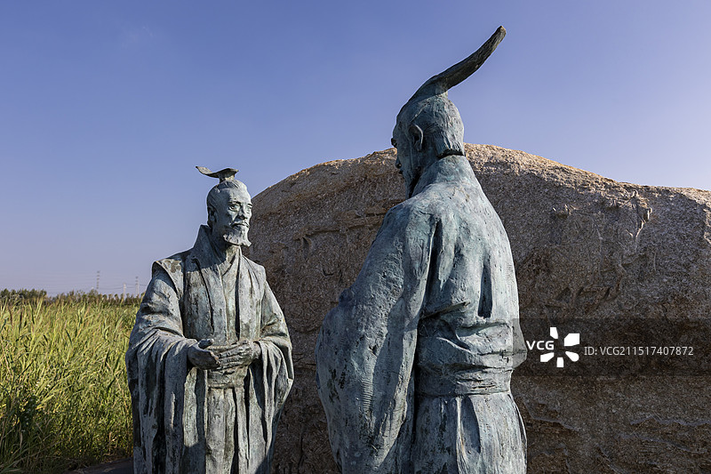 山西运城河东成语典故园雕塑图片素材