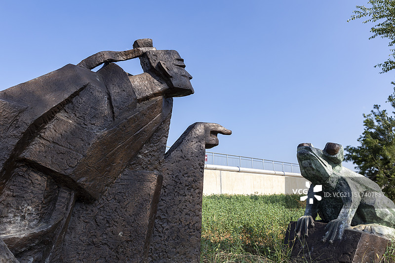 山西运城河东成语典故园雕塑图片素材