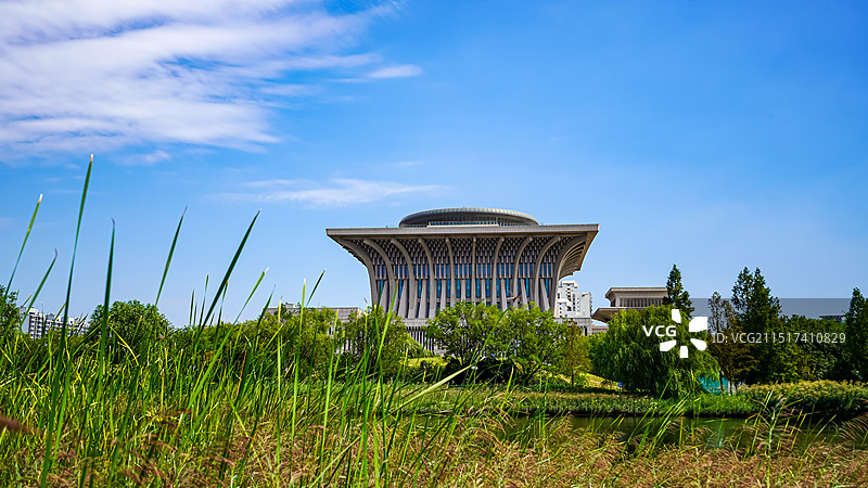 初秋北京奥林匹克广场上的建筑 会议中心图片素材