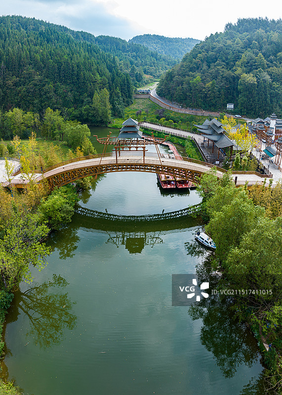 龙船水乡美景. 这里是世界优秀民歌《龙船调》的故乡图片素材