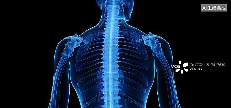 【AI数字艺术】人类的脊椎  插图 X图图片素材