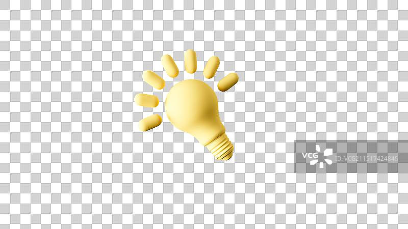 灯泡黄色图标创意符号图片素材