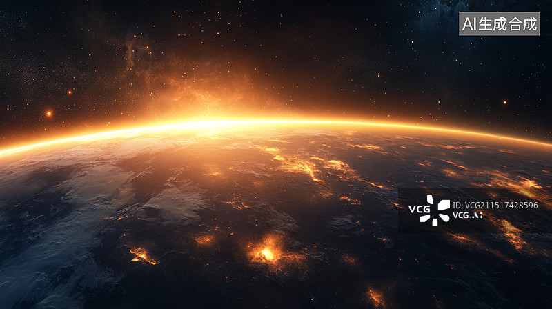 【AI数字艺术】银河系外太空，太阳系，星空背景，太空背景图片素材