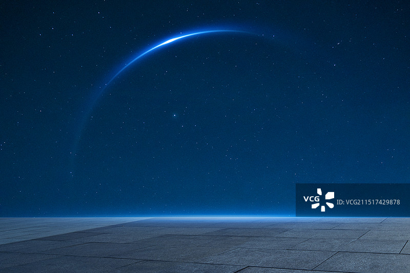 星空发光星球科幻背景图片素材