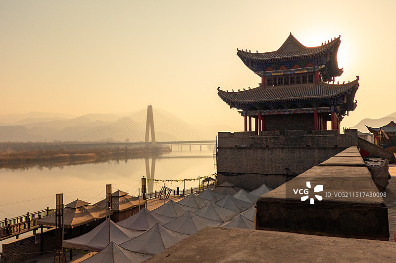 甘肃河口古镇图片素材