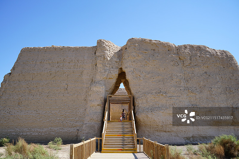 玉门关大方盘城图片素材