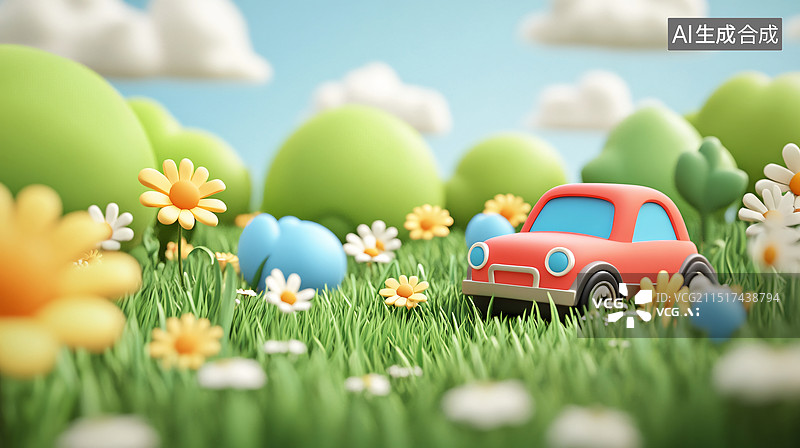 【AI数字艺术】假期自驾出行旅游图片素材