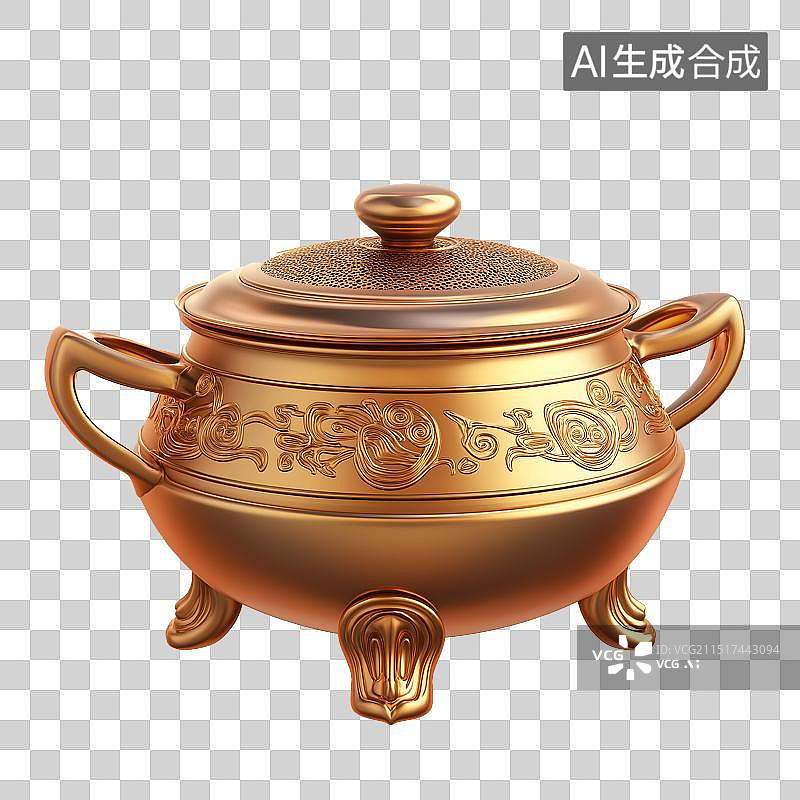 【AI数字艺术】火锅铜锅锅具元素图片素材