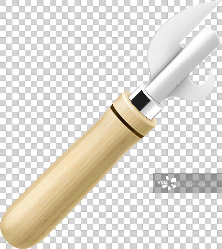 带木柄的复古开罐器图片素材