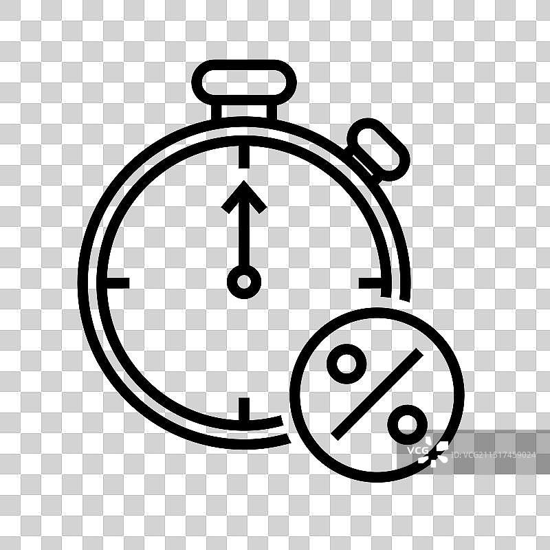 带有百分号图标的秒表图片素材