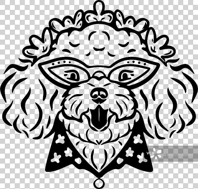 戴墨镜的拉布拉多贵宾犬图片素材