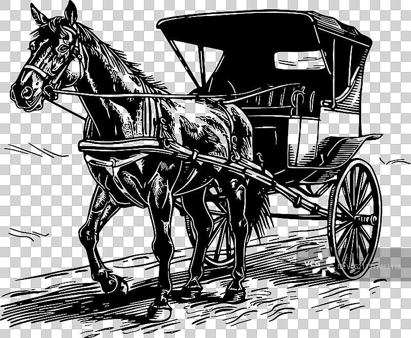 马拉车图片素材