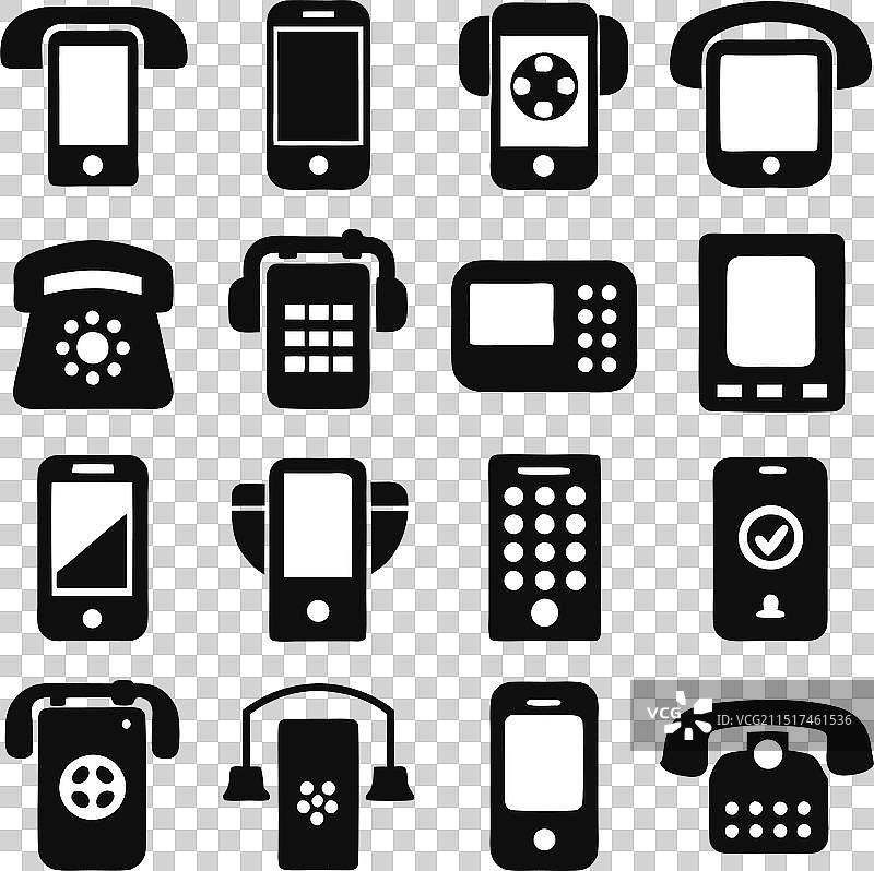 可爱的16轮廓手机图片素材