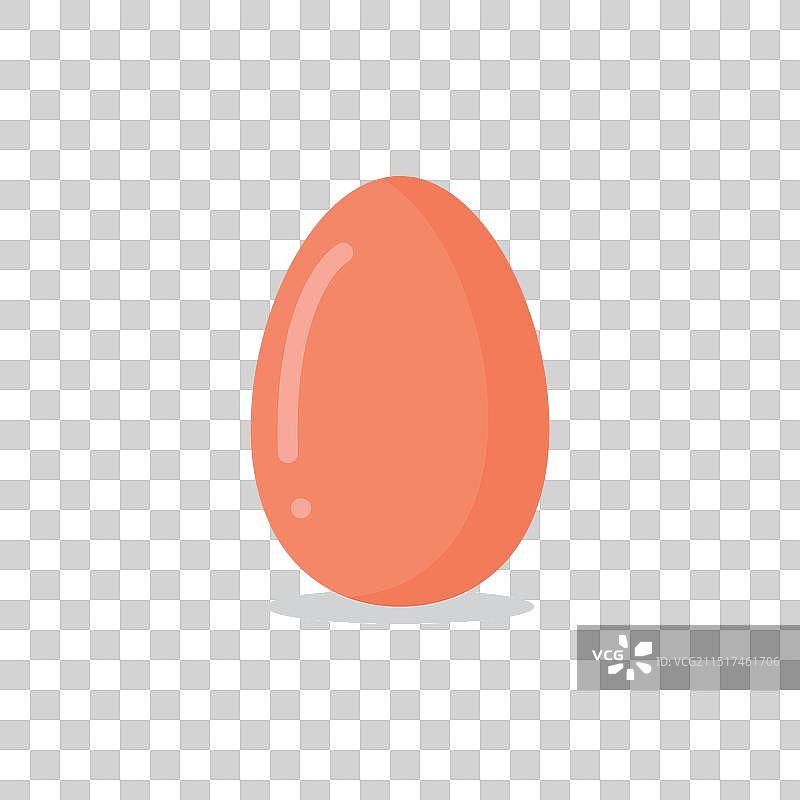有光泽的棕色鸡蛋图标图片素材
