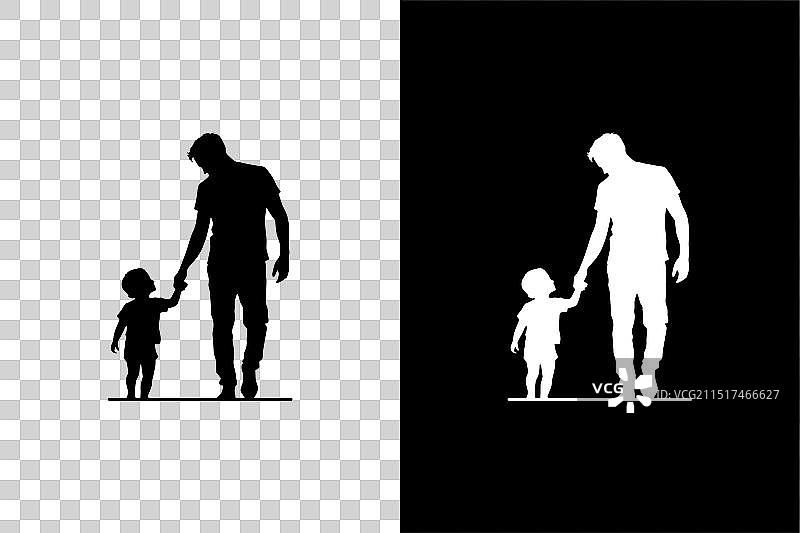 家庭剪影图片素材