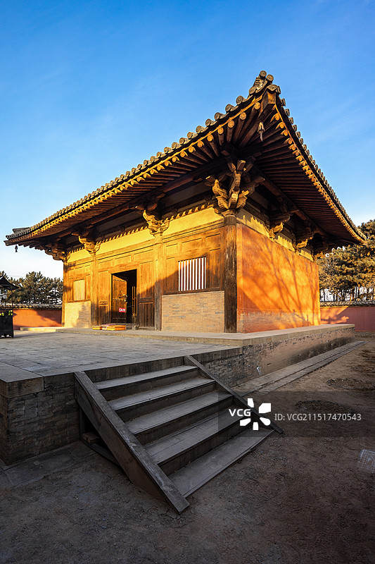 中国山西省忻州市五台县南禅寺大殿图片素材