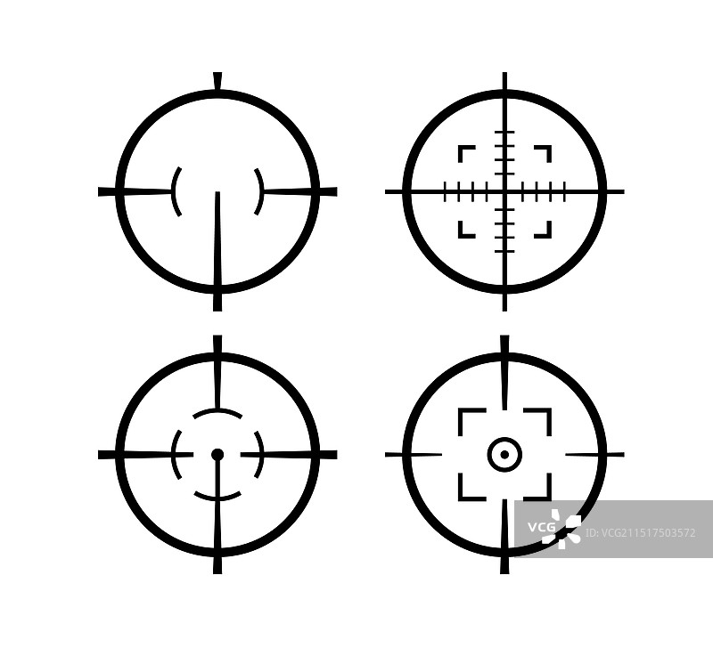 目标瞄准器图标军事目标射击图片素材