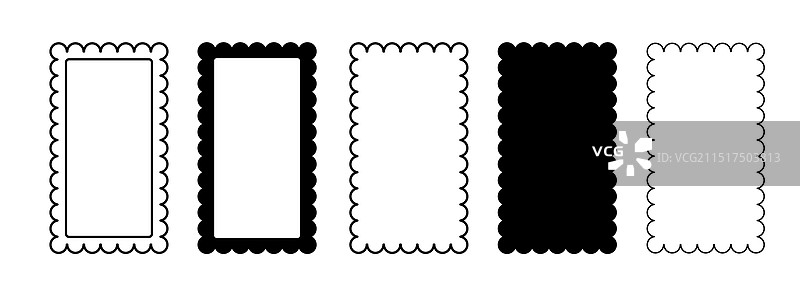 扇形边缘矩形边框图片素材