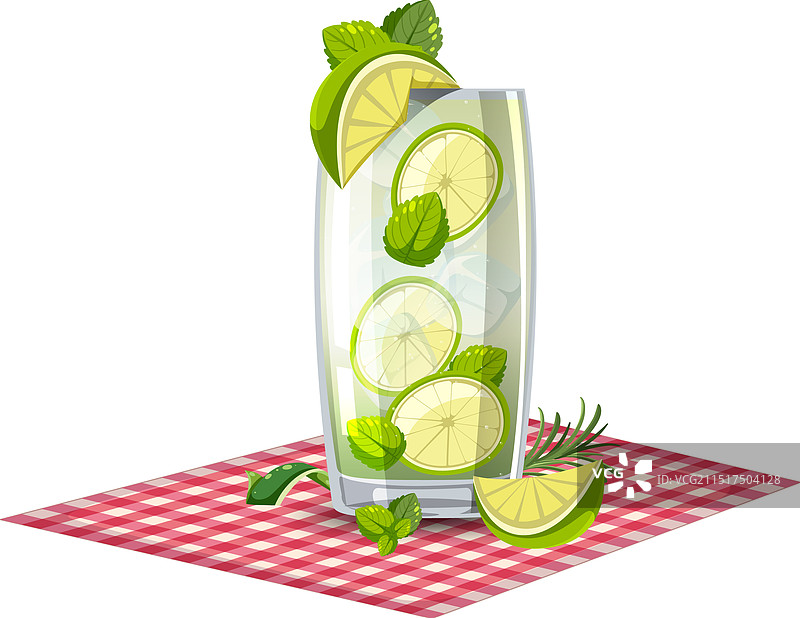 薄荷叶青柠水图片素材