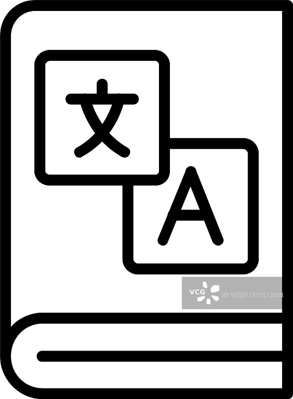 翻译线条图标设计图片素材