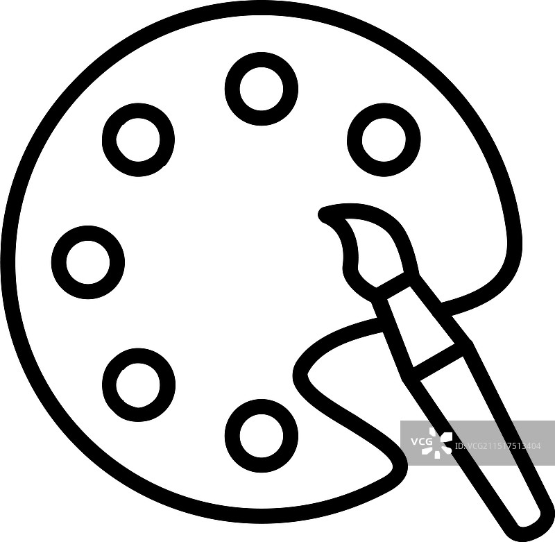 调色板线条图标设计图片素材