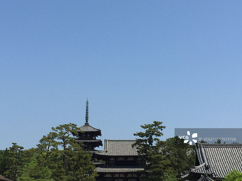 日本奈良法隆寺景色图片素材