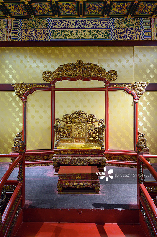 明清皇家宝座龙椅图片素材