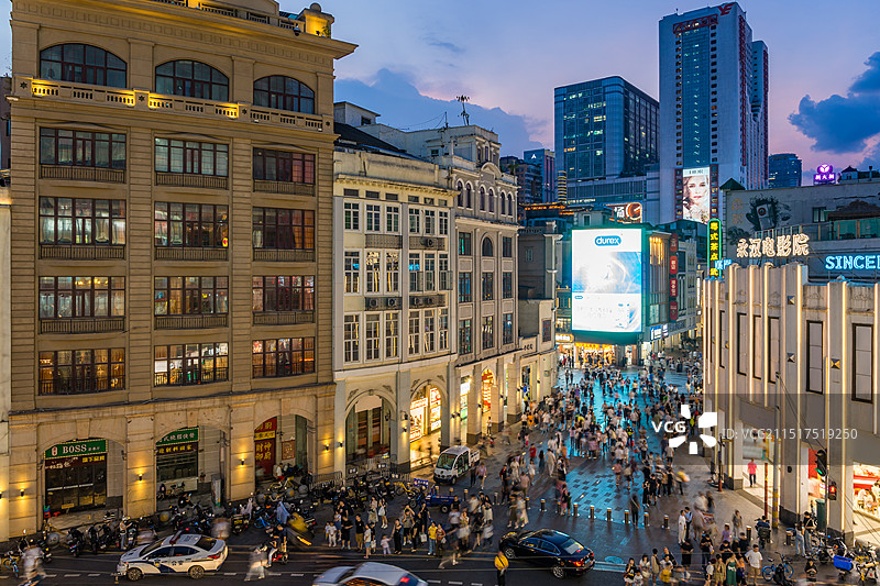 中国广州北京路文化旅游区夜景风光图片素材