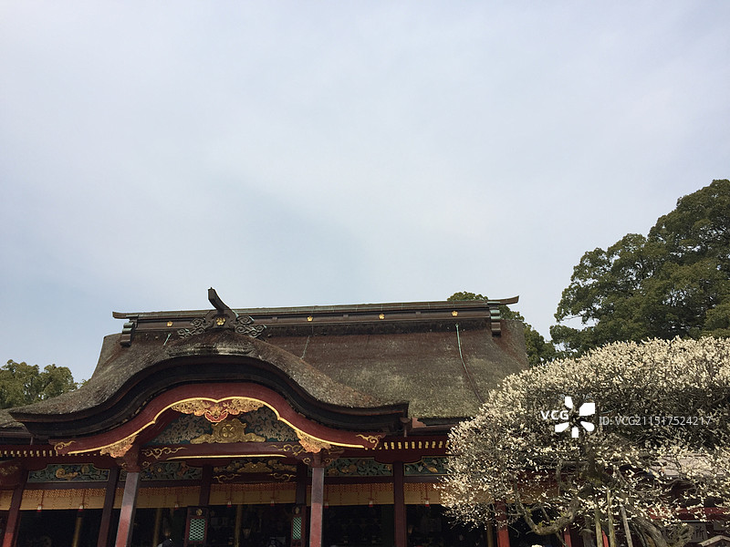 日本太宰府天满宫传统建筑景色图片素材