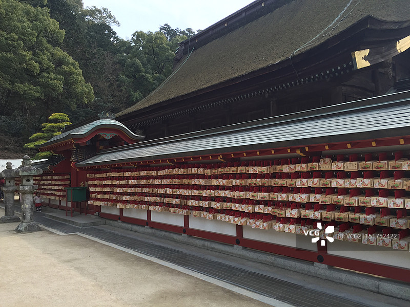 日本太宰府天满宫传统建筑景色图片素材