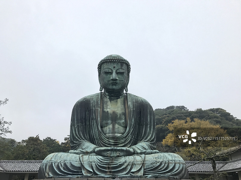 日本镰仓大佛景色图片素材