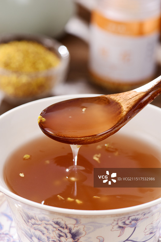 冲调好的桂花藕粉图片素材