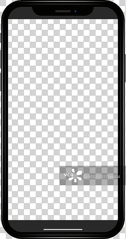 带空白触摸屏的黑色智能手机图片素材