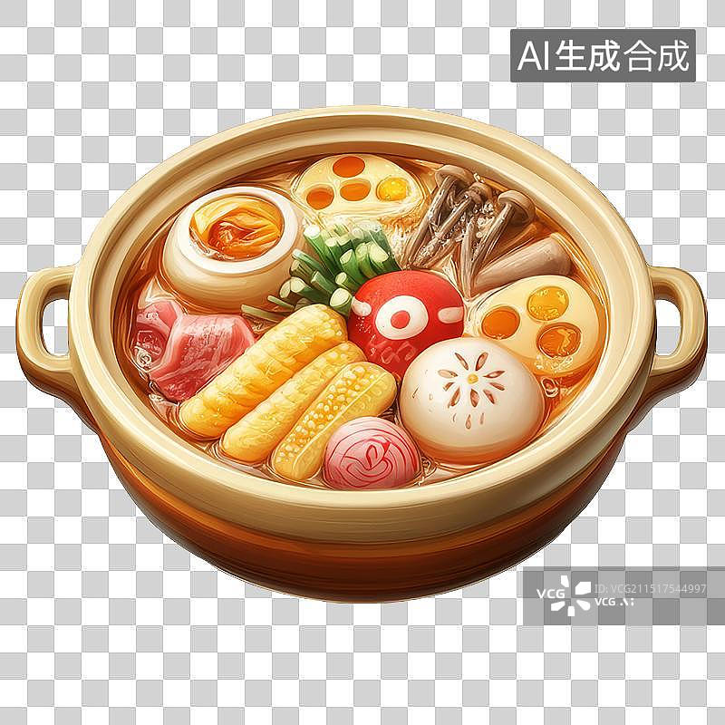 【AI数字艺术】火锅冬季主题3D卡通元素图片素材