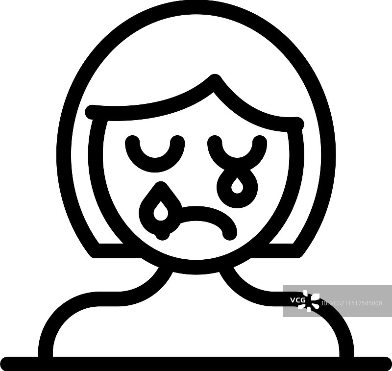 年轻女人哭泣，泪流满面图片素材