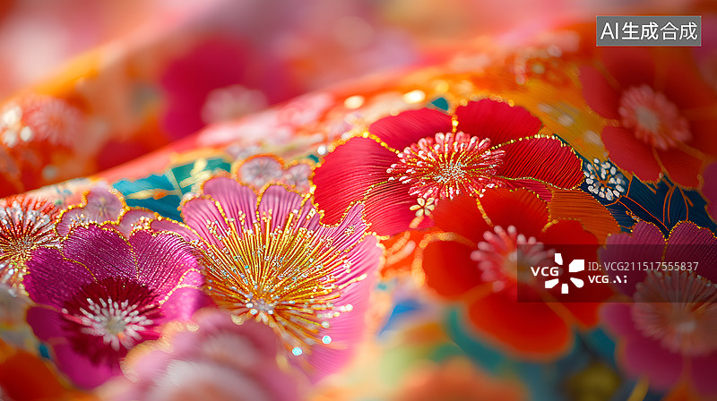 【AI数字艺术】中国传统刺绣背景图片素材