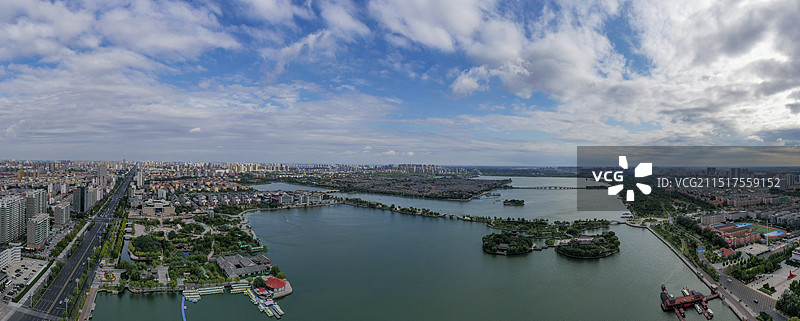 聊城东昌湖一角图片素材