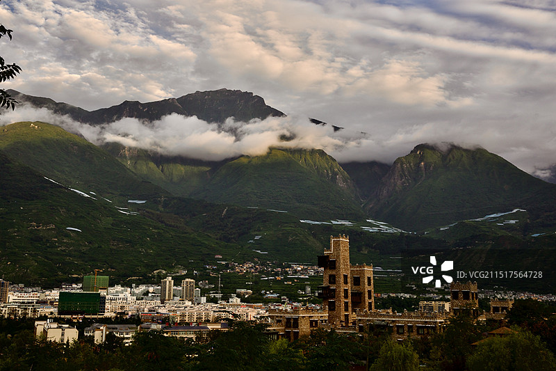 茂县羌城图片素材