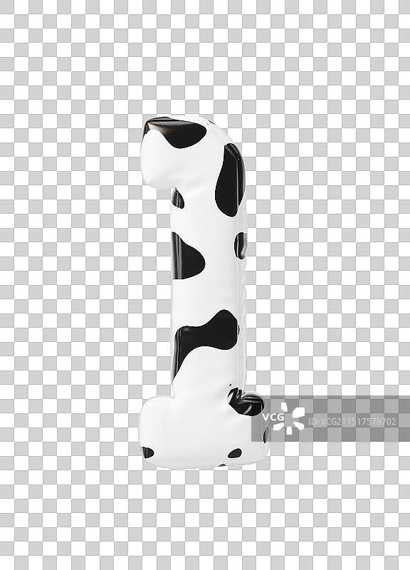 膨胀奶牛风格气球数字图片素材