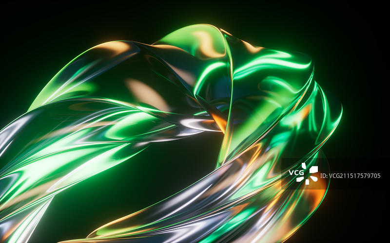 抽象霓虹曲面背景三维渲染图片素材