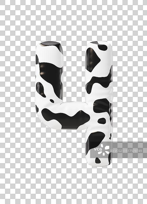 膨胀奶牛风格气球数字图片素材